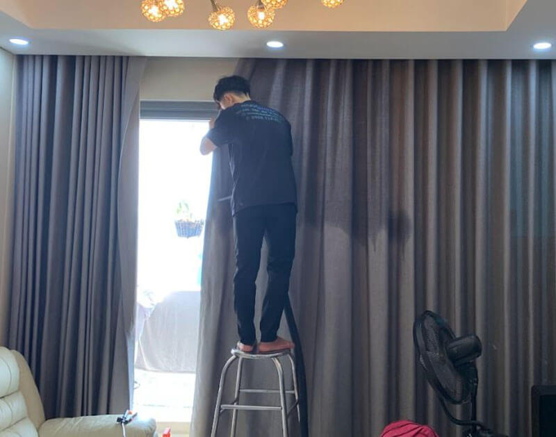 Dịch vụ giặt rèm quận 6