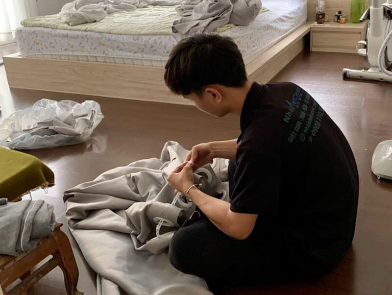 Dịch vụ giặt rèm quận 6